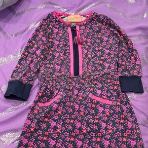Mim-Pi Pink and Purple Floral Dress